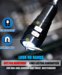 VIBELITE Extendable Magnetic Flashlight with Telescoping Magnet Pickup Tool-Cool Gadgets Gifts Idea & Christmas Stocking Stuffers for Men, Husband,Dad,Father,Mechanic,Tech,Handyman,Him Women Magnetic Tool 15 61QZp4SjNXL