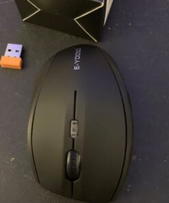 E-YOOSO Bluetooth Wireless Mouse, 3 Modes Bluetooth 5.0 & 3.0 Mouse 2.4GHz Ergonomic Wireless Optical Mouse with USB Nano Receiver, 5 Adjustable DPI Levels, 6 Buttons for Laptop, MacBook, iPad, PC Black(Bluetooth+Wireless) 54 61QaVjMP22L