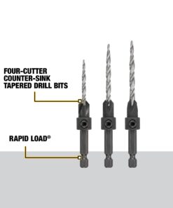 DEWALT Countersink Drill Bit Set #6, #8, #10, 3-Piece (DW2535) 11 61QcWtGMrKL