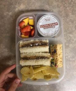 EasyLunchboxes® - Bento Lunch Boxes - Reusable 3-Compartment Food Containers for School, Work, and Travel, Set of 4 (Brights) Brights 43 61QeXUSqrKL