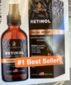 DOUBLE SIZED (2Oz) Retinol Serum for Face with Hyaluronic Acid + Vitamin E and A + Aloe Vera Anti-Aging Serum Pore Tightener Fade Dark Spots Clinical Strength Formula by InstaSkincare 2 Fl Oz (Pack of 1) 29 61QfZeW9CZL