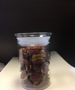 ZENS Airtight Glass Jar Container,15 Fluid Ounce Clear Glass Canister with Lid, Food Storage Jars for Kitchen Spice or Loose Tea,450ml 02-15oz*1 49 61Qg4ijM7QL