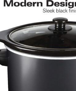 3 Quart Slow Cooker - Size for Cooking a 3 lb Chicken or 2 lb Roast - Dishwasher-Safe(Matte Black) 13 61QjLbcPYmL
