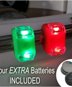 Bright Eyes Green & Red Portable Marine LED Boating Lights - Boat Bow or Stern Safety Lights - Water-resistant 24 61QjejLTb0L