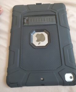 Rantice iPad 6th Generation Cases , 5th Case , Air 2 9.7 Shockproof Rugged Drop Protection Cover Built with Kickstand for 9.7'' A1893/A1954/A1822/A1823 (Black) Black 37 61QjtyjBLkL