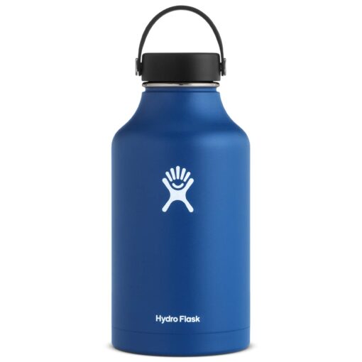 Hydro Flask Water Bottle - Stainless Steel & Vacuum Insulated - Wide Mouth with Leak Proof Flex Cap - 64 oz, Cobalt 1 Count