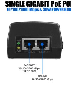 BV-Tech Gigabit Power Over Ethernet PoE+ Injector | 30W | 802.3 af | Plug & Play | up to 325 Feet 30W PoE+ Injector 10 61Ql4c6WYhL