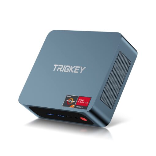 TRIGKEY AMD Ryzen 7 Mini PC, 5800H (Up to 4.4 GHz) 8Core 16Thread S5 Pro,MAX 57W 19V3A Mini Desktop, Micro Computer, 16GB | 500GB, Small PC 4K Triple Displays, WiFi 6+BT5.2, DP, HDMI, USB3.2 S5 5800H 16+500