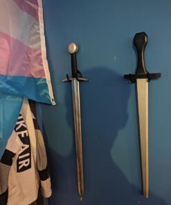 YYST MINI Adjustable Sword , Wall Hook Display Hanger Wall Mount for Sword ,Dagger ,Axe,KeyBlade, etc-4/PK- No Sword-Vertical Display 38 61Qm5ep9 oL