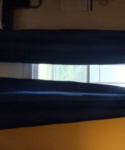 Eclipse Fresno Modern Blackout Thermal Rod Pocket Window Curtain for Bedroom (1 Panel), 52" x 84", Dark Blue 52 in x 84 in 25 61QmFQ3gwAL