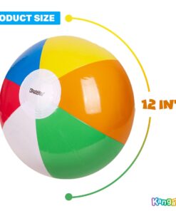 12-Pack Rainbow Inflatable Beach Balls Bulk for Kids & Adults I Inflatable Pool Party Favors Swimming Pool Toys I Kids Beach Toys for Beach Games I Kids Summer Toys Water Balls I Toddler Pool Toys Set 28 61QnWIFHK5L 1