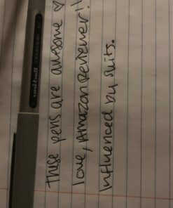 Uniball Vision Rollerball Black Pens Pack of 4, Fine Point Pens with 0.7mm Medium Black Ink, Ink Black Pen, Smooth Writing Bulk Pens, and Office Supplies 19 61Qo86yybL