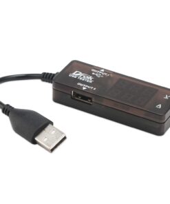 DROK USB Tester, USB-A 2.0 Digital Multimeter Dual USB Output Ports PD QC 3.0 Color LED Display, 7 Modes Capacity Voltage Current Power Voltmeter Ammeter for Laptop Power Bank Solar Panel Black 33 61QpnnGpzL