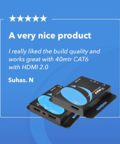 OREI 4K HDMI Over Ethernet CAT6/CAT7 Extender, Extender RJ45 4K@30Hz Upto 130 Ft 1080P Upto 230 FT Full HD POC Transmitter & Receiver IR Loop Out (EX-230C) 21 61QrnptRQBL