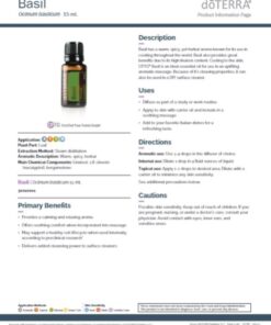 doTERRA - Basil Essential Oil - 15 mL 0.51 Fl Oz (Pack of 1) 14 61QsJG4bYHL