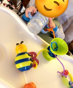 Grapple Suction Cup High Chair Toys Holder | 3 Toy Tethers Keep Toys from Falling | Holds Teethers, Toys, Snack Cups | for Babies 6-12 Months | Perfect for Travel and Restaurant Green 30 61Qu5DZ8 LL