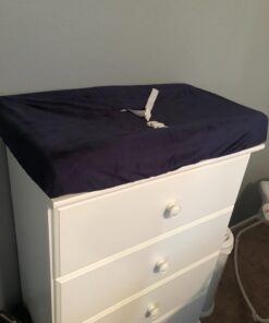 American Baby Company Heavenly Soft Chenille Contoured Changing Table Cover- Navy 19 61QuyTq7WBL