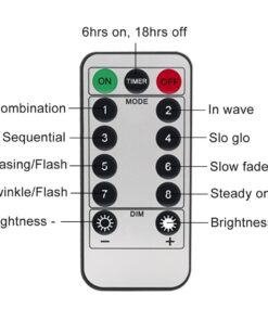 YIHONG 4 Set Fairy Lights Battery Operated Christmas String Lights with Remote Timer for 8 Modes Twinkle Lights 16.4 feet 50 LED Firefly Lights -White 30 61QvVwSV3L