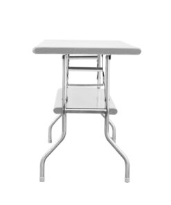 Royal Gourmet Commercial Stainless Steel Double-Shelf Folding Work Table, 48" L x 24" W 20 61QvqkyoI0L