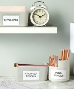 Alternative view of 100-Pack Clear Business Card Pockets Holders 3.75x2 in, Self-Adhesive Top Load Plastic Protector and Sleeves Labels, Bulk Set for Storage, Organization, Labeling