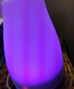 InnoGear Essential Oil Diffuser, Upgraded Diffusers for Essential Oils Aromatherapy Diffuser Cool Mist Humidifier with 7 Colors LED Lights 2 Mist Mode Waterless Auto Off for Home Office Room, White Basic White 45 61QwkaEHnLL