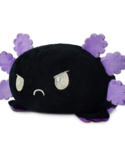 Alternative view of TeeTurtle - The Original Reversible Axolotl Plushie - Purple + Black - Cute Sensory Fidget Stuffed Animals That Show Your Mood 4 inch Purple + Black Axolotl