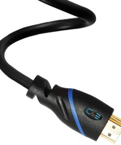 Alternative view of 50ft (15.2M) High Speed HDMI Cable Male to Male with Ethernet Black (50 Feet/15.2 Meters) Supports 4K 30Hz, 3D, 1080p and Audio Return CNE59007 50 Feet 1 Pack