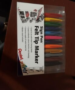 Pentel Felt Tip Sign Pen, Set of 12 Assorted Colors (S520-12) 12 pack 33 61QzNVqQm7L