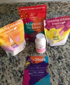 Pink Stork Morning Sickness Bundle with Organic Ginger Peach Tea and Sweets, Supports Morning Sickness for Pregnant Women, Digestion, and Motion Sickness, 1st Trimester Pregnancy Must Haves, Set of 3 18 61QzYymVrTL