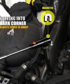 Magnetic Pickup Tool with 3 LED Lights, Telescoping Magnet Flashlight, Cool Gadget Christmas Gifts Stocking Stuffers for Men, Dad, Father, Handyman, Husband, Boyfriend or Women, Black Black Magnetic Tool 17 61R0iJktc5L