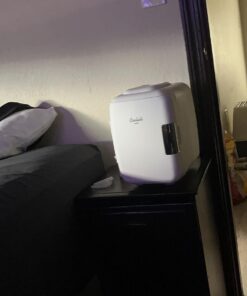 Cooluli Mini Fridge for Bedroom - Car, Office Desk & Dorm Room - Portable 4L/6 Can Electric Plug In Cooler & Warmer for Food, Drinks, Skincare Beauty & Makeup - 12v AC/DC & Exclusive USB Option, White 43 61R1VkvGzKL