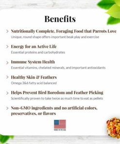LAFEBER'S Sunny Orchard Nutri-Berries Pet Bird Food, Made with Non-GMO and Human-Grade Ingredients, for Parrots, 3 lb 3 Pound (Pack of 1) 19 61R1eE0ZfSL