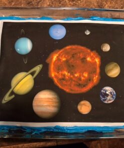 Solar System Edible Cake and Cupcake Topper For 1/4 sheet cake 18 61R1xd3pTnL