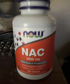 NOW Supplements, NAC (N-Acetyl-Cysteine) 1,000 mg, Free Radical Protection*, 120 Tablets 120 Count (Pack of 1) 27 61R2HTK1PJL