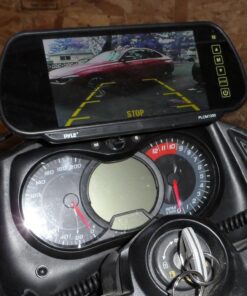 Pyle Backup Car Camera & Rear View Mirror Monitor Screen System-Parking & Reverse Safety Distance Scale Lines, Waterproof & Night Vision Cam with IR LED Lights, 7" LCD Display for Vehicles-(PLCM7200) 9 61R2fEnrqxL