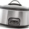 6 Quart Electric Slow Cooker - Auto Warm Setting and Programmable Controls - Stainless Steel