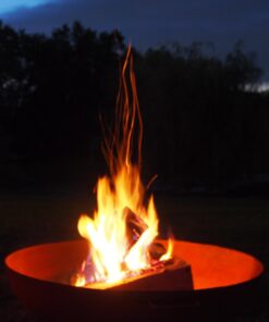 Sunnydaze 34-Inch Rustic Cast Iron Outdoor Raised Fire Pit Bowl with Handles - Oxidized Finish Rust 34 in 28 61R5PuvIFLL