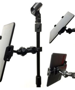Accessory Basics EasyAdjust cymbal Microphone Mic Stand Tablet Mount for Most Tablets & Large Size Cell Phones Smartphone (Zoom Compatible) 27 61R6ejnTL6L