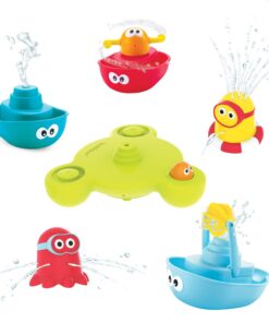 Yookidoo Baby Bath Toy (7 Piece Set) - Stack N' Spray Bathtub Fountain - Magical Spray Fountain for Bathtime Fun 17 61R8YcUEL