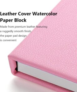 Paul Rubens Watercolor Paper Block, Artist Quality Hot Pressed Paper for Watercolors and Wet Media Block, 100 Percent Cotton, 10.63 x 7.68 inches, 140lb, 20 Sheets (Pink) Pink Cover-Block 10.63" x 7.68" 37 61R8mR1T6eL