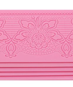 Lace Molds for Cake Decorating, Beasea 5pcs Lace Fondant Molds Silicone Lace Molds, Lace Mats and Molds Pink Flower Pattern Silicone Molds for sugar lace Craft Tools 01.Pink with Floral Style 15 61RASl3aA L