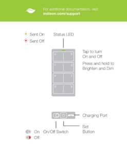 Insteon Mini Remote 8-Scene Keypad, 2342-222 - Controls On/Off & Dimming, Rechargeable Battery White 8 Scene Mini Remote 14 61RAkVmLyNL