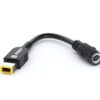 PWR+ Standard Power Cable for Lenovo 0B47046 0B47048 Tip Adapter Connector Converter for Lenovo Thinkpad Round 7.7mm to Slim Square Yoga Ideapad Dongle: ADLX45NCC2A ADLX45NLC3A Laptop AC Charger 38 61RBJUMy 7L