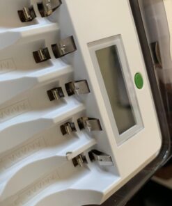 TITANIUM INNOVATIONS 16 Bay Battery Charger/Channel Genius Fast Rechargeable Battery Charger Unit for NiMH AA Batteries/AAA Batteries - MD-1600L - Portable Battery Pack Charger with 2 USB Outlets 19 61RBe04o mL