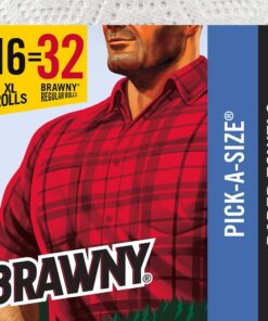 Brawny Paper Towels, 16 XL Rolls, Pick-A-Size, White, 16 = 32 Regular Rolls 8 Rolls (Pack of 2) 28 61RCHYPxdL