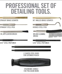 Real Avid Gun Cleaning Tool Kit: Universal Gun Accessories, Gun Maintenance Tools for Detailing with Gun Brushes, Picks and Scrapers for Pistol and Rifle Cleaning 11 61RDd1598SL