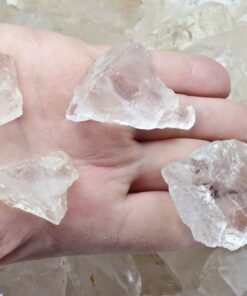 Alternative view of Fantasia Materials: 1 lb Quartz Rough Stones from Madagascar 1 lb Lot - Small Pack