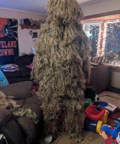 Arcturus Ghost Ghillie Suit & Ponchos for Men | Dense, Double-Stitched Design | Superior Camo Hunting Clothes for Men, Hunters, Military, Sniper Airsoft and Paintball Extra Large Dry Grass 21 61REPEchHGL 3