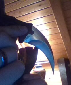 Vulcan Gear Tactical Hawkbill Karambit Knife with Sheath and Cord Silver blade 1. Silver 50 61RFo7EayeL