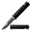 TAC Force TF-710 Series Liner Lock Assisted Opening Folding Knife, Two-Tone Half-Serrated Blade, 5-Inch Closed Black